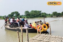 বর্ষায় কালিন্দী নদীর জল বেড়ে সাঁকো ভাসিয়েছে, মালদহে যোগাযোগ বিচ্ছিন্ন দশটি গ্রামের