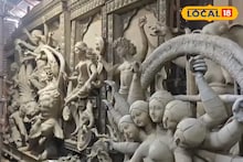 প্লাস্টিক ত্রিপলের ভরসায় দুর্গতিনাশিনী! অতিরিক্ত বৃষ্টিতে বেকায়দায় প্রতিমা শিল্পীরা