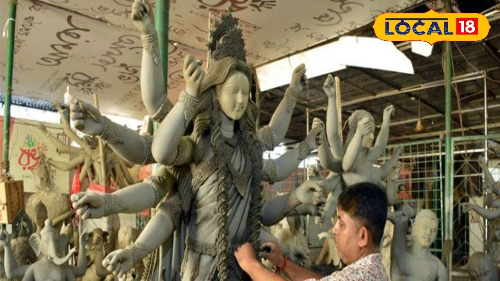 লন্ঠনের আলোর তাপে কাজ হবে তো? মূর্তি শুকনো করা নিয়ে রক্তচাপ বাড়ছে