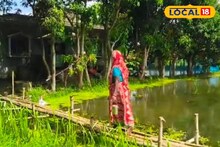 বাঁশের মাচাই ভরসা, প্রাণ হাতে নিয়ে রোজ যাতায়াত! ছবি দেখলে আঁতকে উঠবেন