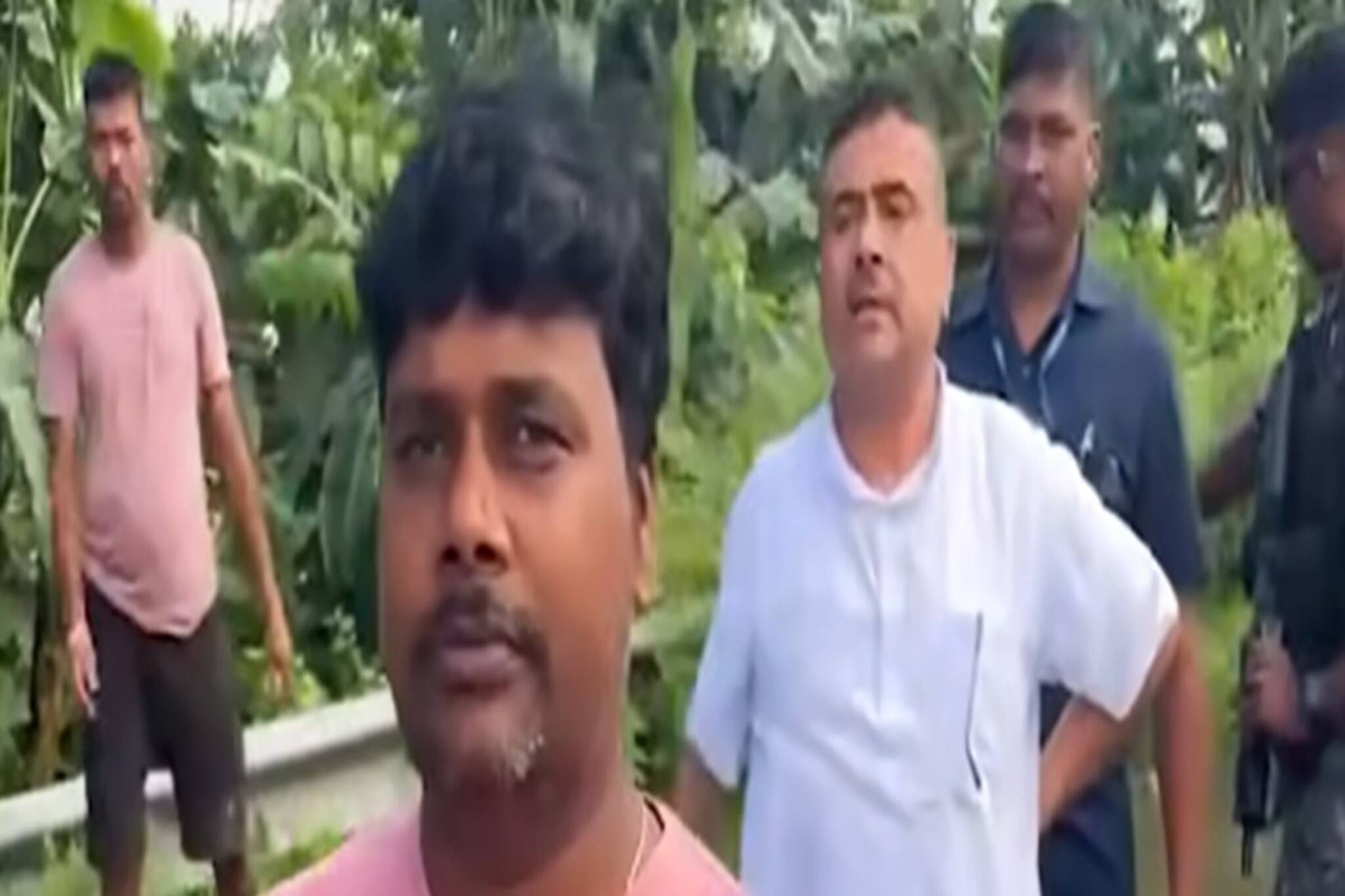 শুভেন্দু অধিকারীর পায়ে পড়লেন সিভিক ভলেন্টিয়ার, কেন? দেখুন ভিডিও