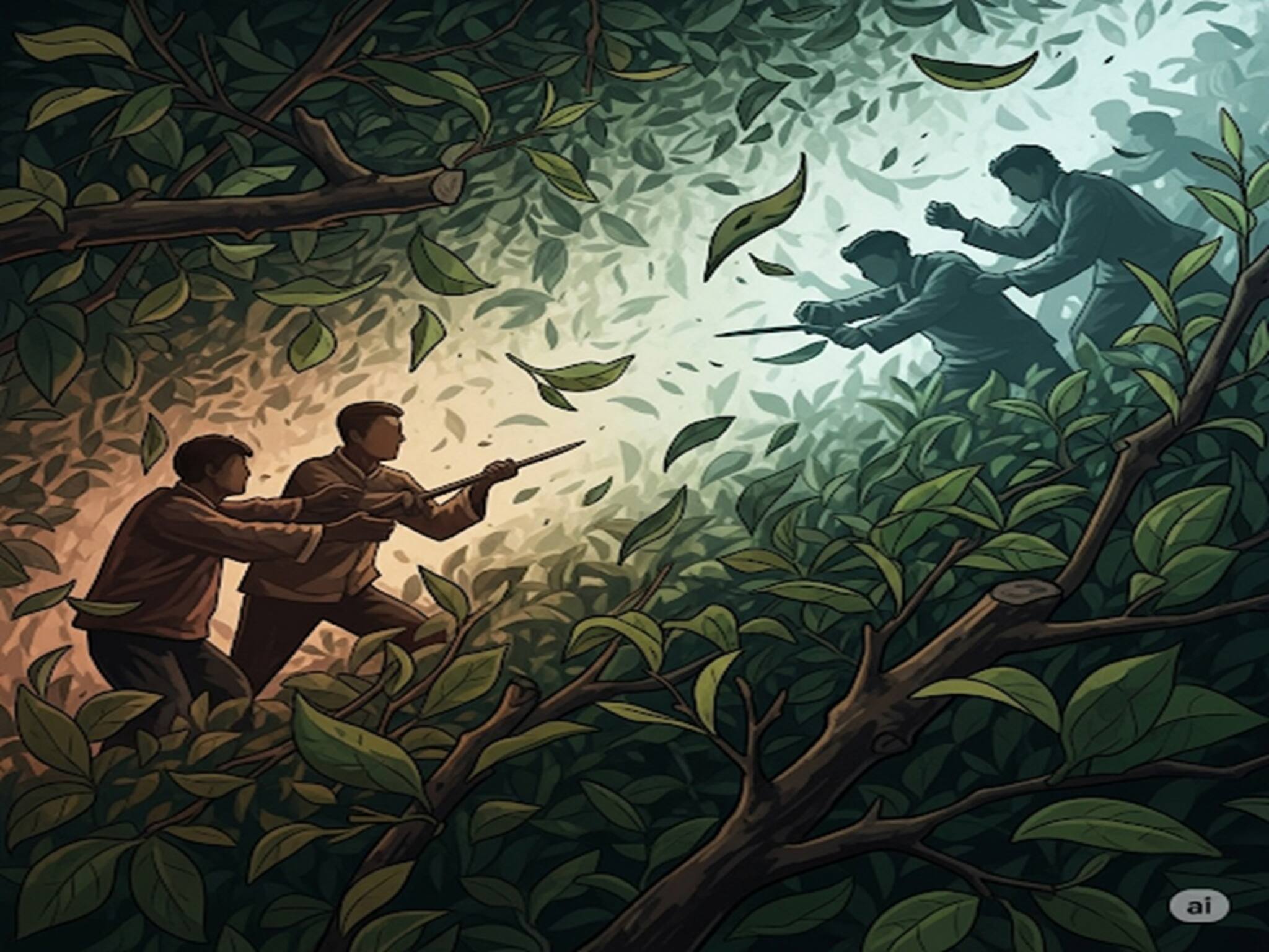 চা পাতা তুলতে যেতেই শুরু হাতাহাতি, তারপর যা হল...