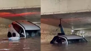 থানেতে জলমগ্ন আন্ডারপাসে ডুবে গেল গাড়ি ! 