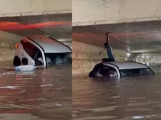 থানেতে জলমগ্ন আন্ডারপাসে ডুবে গেল গাড়ি ! 