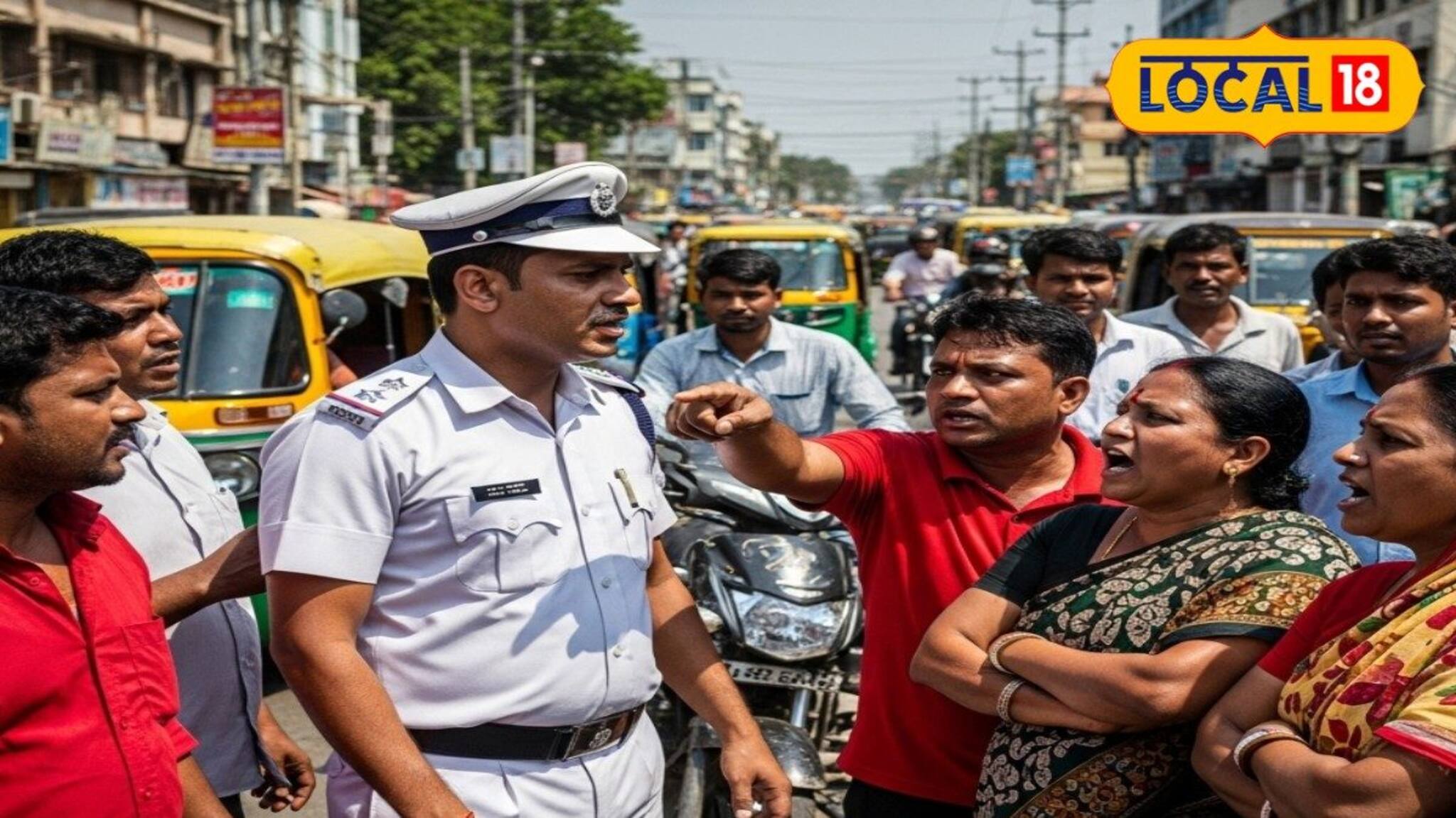 ভরা রাস্তায় কর্তব্যরত ট্রাফিক পুলিশকে হেনস্থা! উর্দির কলার ধরে...