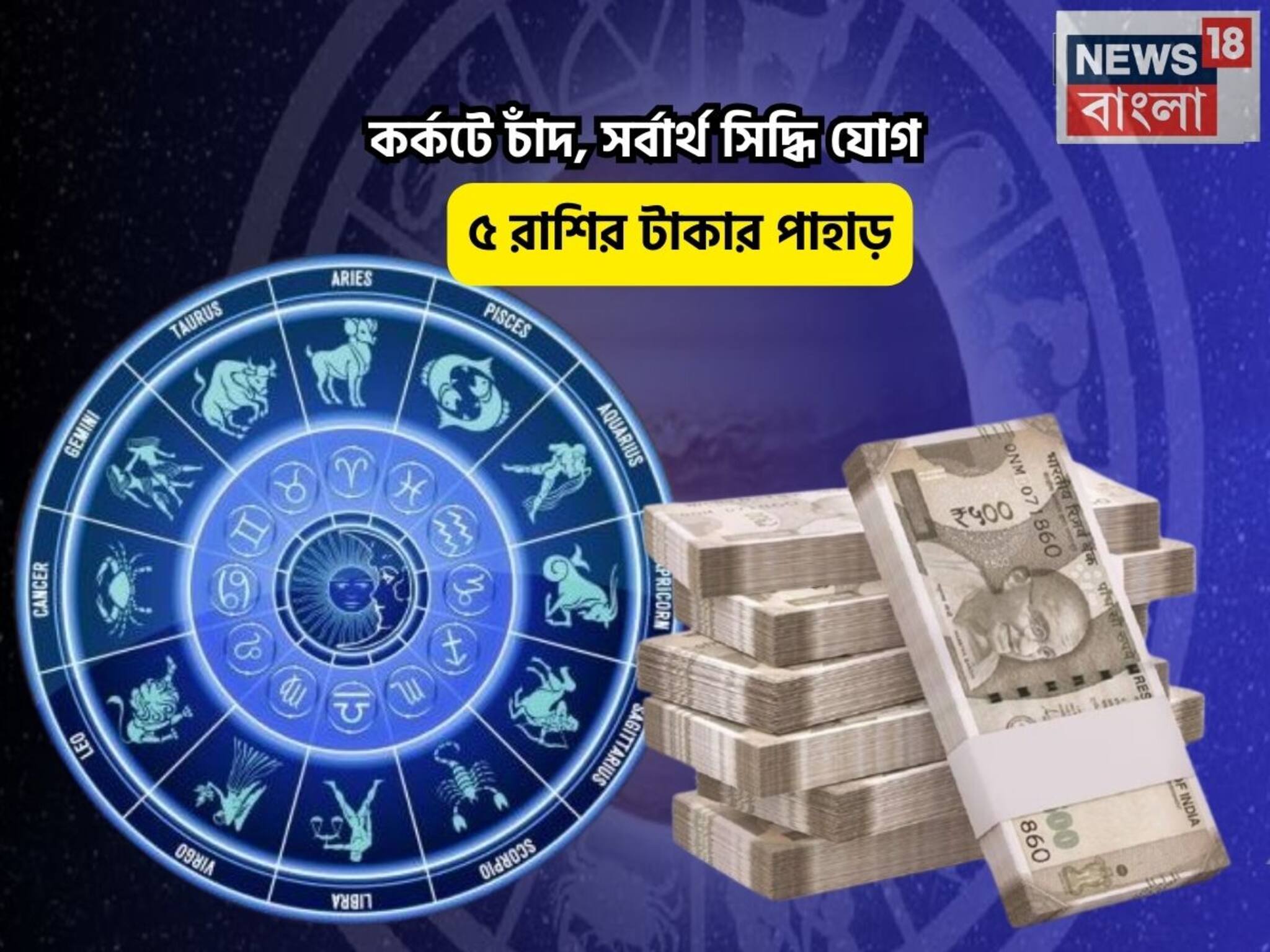Sarvartha Siddhi Yog Rashifal: আলাদিনের জিনির মালিক আপনি! যা চাইবেন তাই পাবেন! কর্কটে চাঁদ, সর্বার্থ সিদ্ধি যোগে ৫ রাশির টাকার পাহাড়