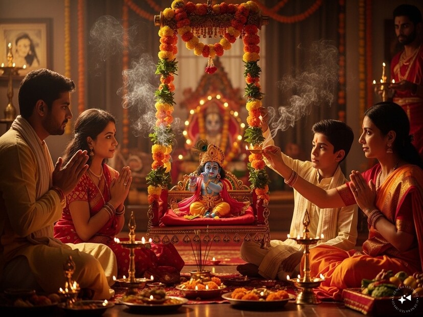 কৃষ্ণ জন্মাষ্টমীর দিন, ভগবান শ্রীকৃষ্ণকে তাম্বুল বা পান নিবেদন করুন। এরপর রোলি দিয়ে পান পাতায় 'শ্রী' লিখুন এবং ভগবান শ্রীকৃষ্ণের ভজন কীর্তন, তাঁর পূজা, স্তোত্র ইত্যাদি পাঠ করুন। এই পান পাতাটি আপনার অর্থস্থানে রাখুন। এটি করলে অর্থ সংক্রান্ত সমস্ত সমস্যা দূর হয়। পান পাতায় 'শ্রী' লিখে অর্থস্থানে রাখলে দেবী লক্ষ্মীর আগমন হয় এবং ভগবান শ্রীকৃষ্ণের আশীর্বাদ সর্বদা থাকে।