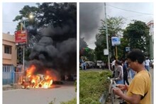 সল্টলেক নতুন ব্রিজে ভয়াবহ দুর্ঘটনায় গাড়িতে আগুন, ঝলসে মৃ*ত পাশ দিয়ে যাওয়া ডেলিভারি বয়!