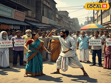 পুরনো শত্রুতার জেরে প্রতিবেশী মহিলাকে মারধর (ছবি সৌজন্যেঃ এআই)