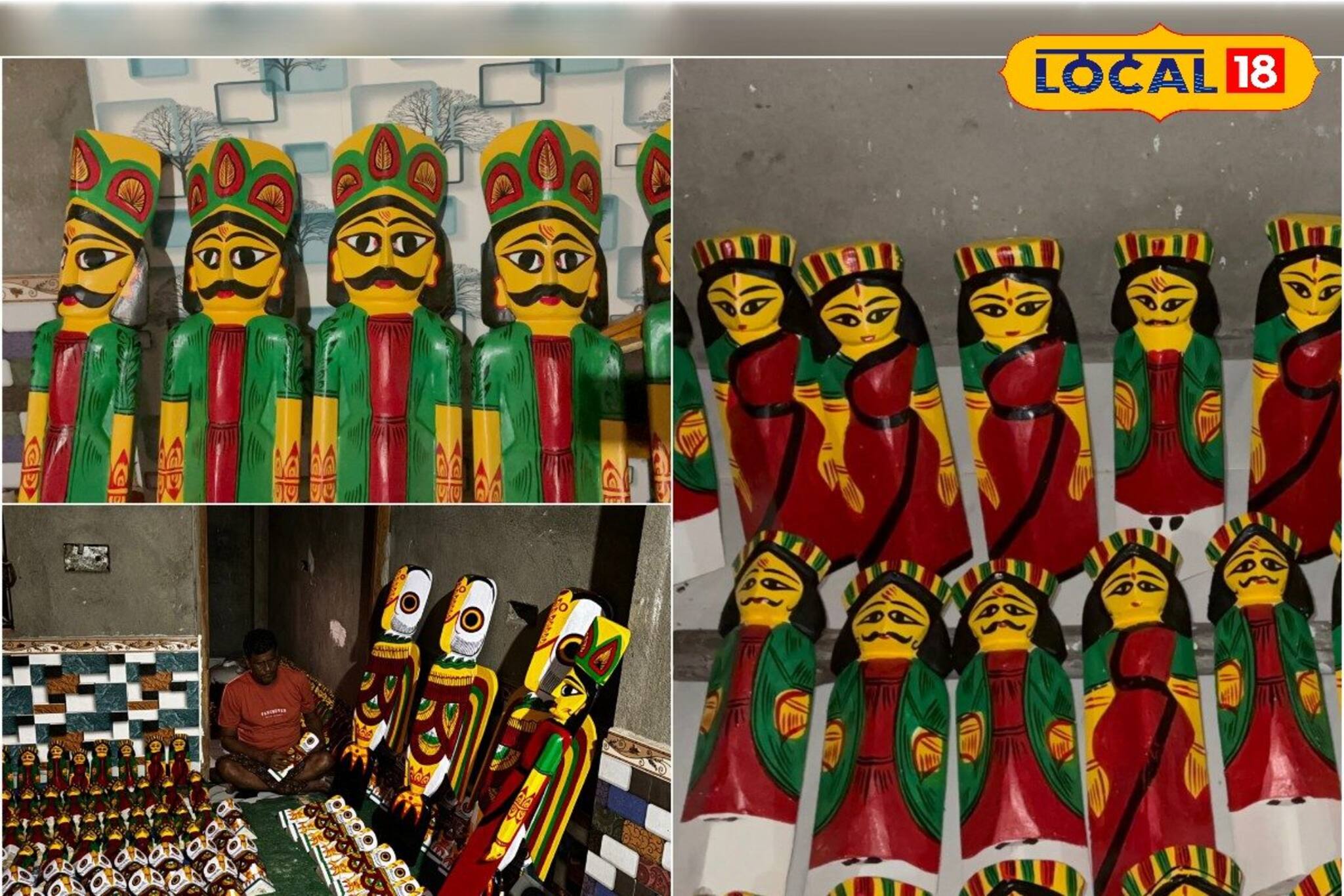 খুশিতে ডগমগ! 'এই' গ্রামের কাঠের পুতুলে সেজে উঠবে ভিনরাজ্যের পুজো প্যান্ডেল