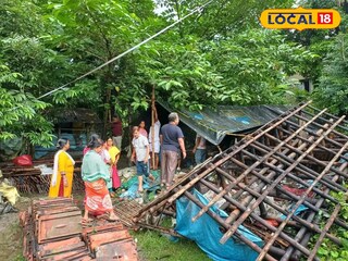 ভারী বৃষ্টিতে ঘর ভেঙে চাপা পড়লেন দম্পতি