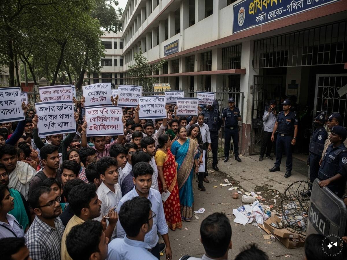তমলুকে প্রধান শিক্ষকের বিরুদ্ধে যৌন হেনস্তার অভিযোগে বিক্ষোভ, অবরোধে উত্তাল স্কুল চত্বর!