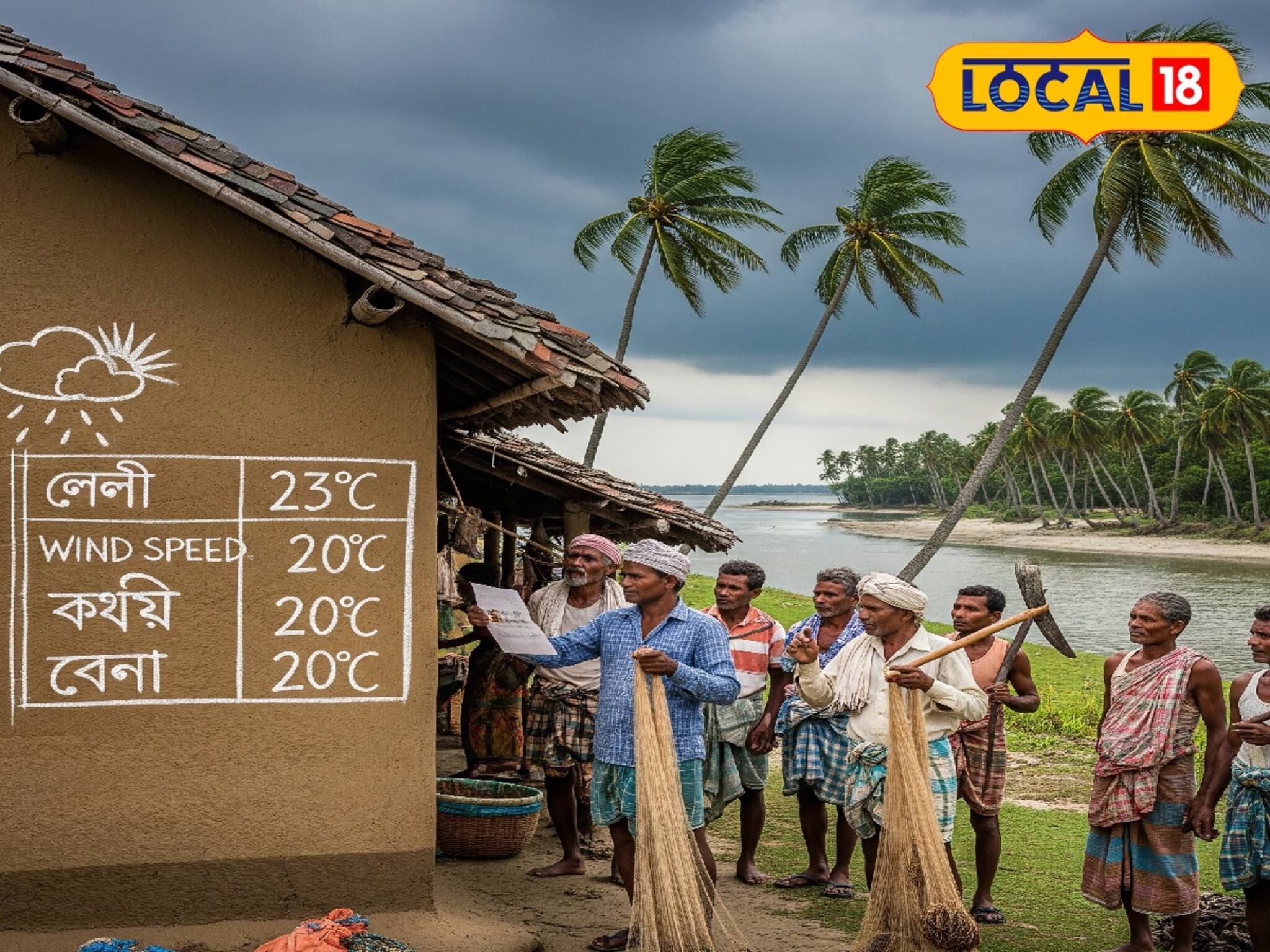 গ্রামের দেওয়ালই এখন আবহাওয়া দফতর