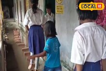 এই কী পড়াশোনার পরিবেশ? জলের মাঝেই ক্লাসে বসছে শিশুরা!