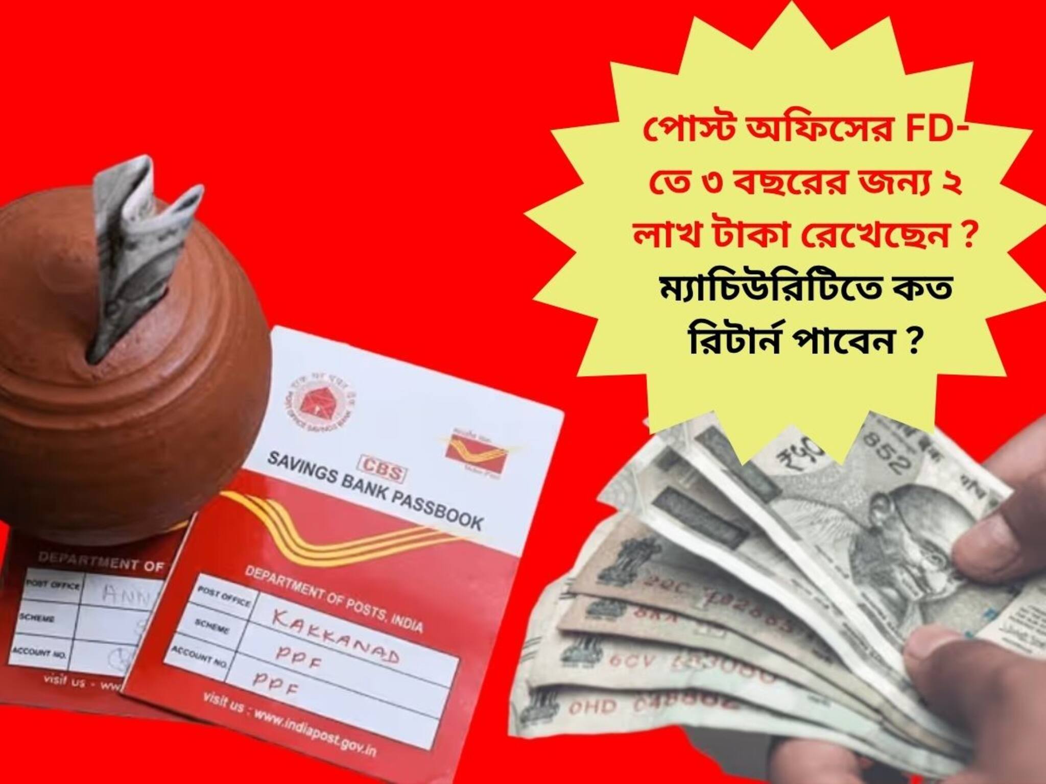 Post Office Dhamaka Scheme: পোস্ট অফিসের FD-তে ৩ বছরের জন্য ২ লাখ টাকা রেখেছেন ? ম্যাচিউরিটিতে কত রিটার্ন পাবেন ?