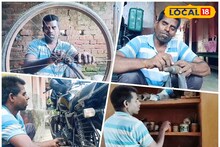 দৃষ্টিশক্তি না থাকলেও ইচ্ছের দমই আসল, ১৭ বছর ধরে সাইকেল, মোটরবাইক মেরামতি করছেন নীলরতন