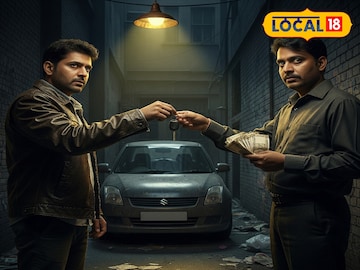 ভাড়া নেওয়া গাড়ি বিক্রি। ছবি সৌজন্যেঃ এআই