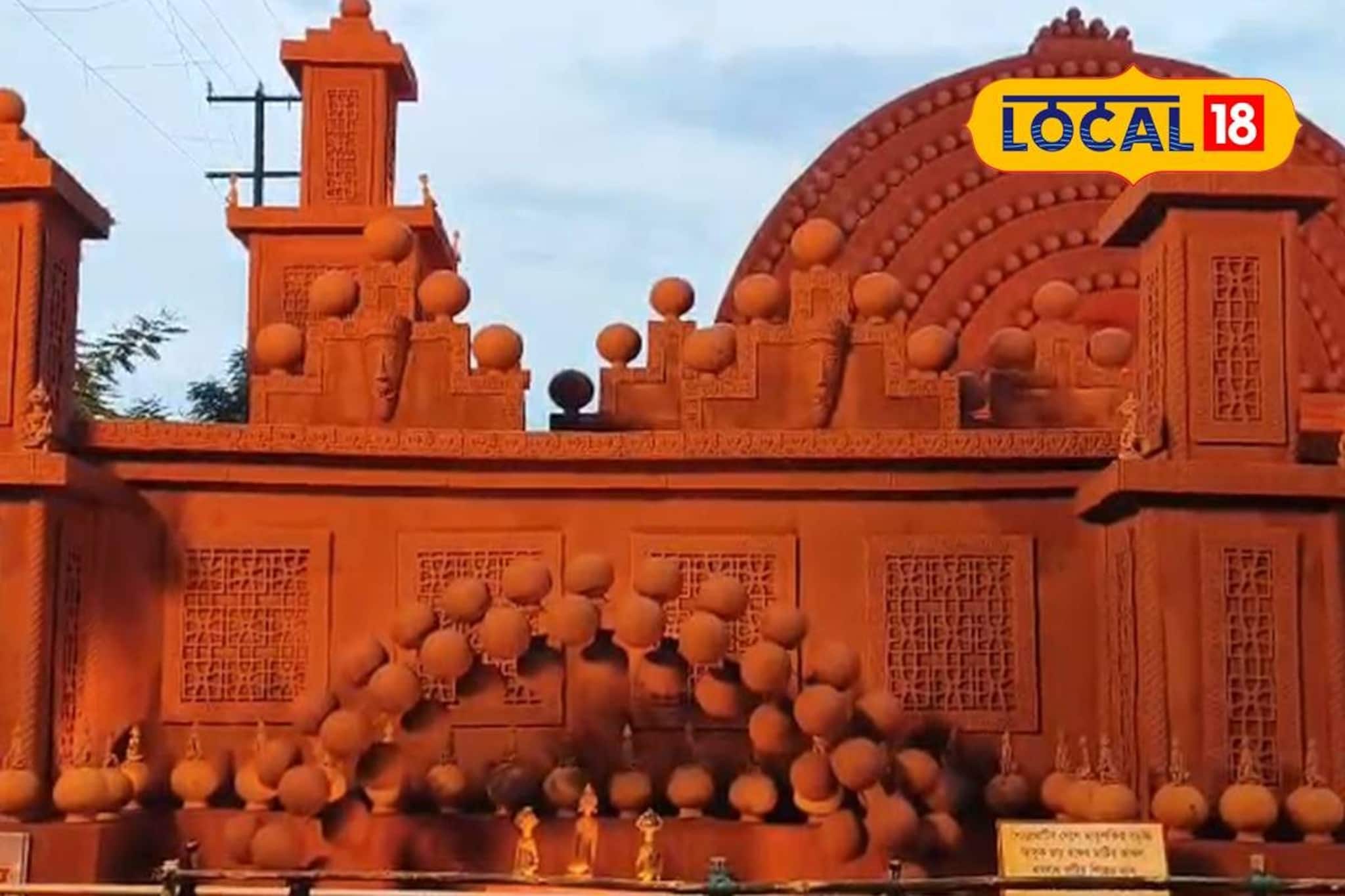 পুজো মণ্ডপে টেরাকোটার ছোঁয়া! সাবেকি প্রতিমাতেও রয়েছে চমক, চতুর্থী থেকেই এই প্যান্ডেলে ভিড়