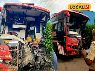 পুণ্যার্থীবোঝাই বাসের দুর্ঘটনা