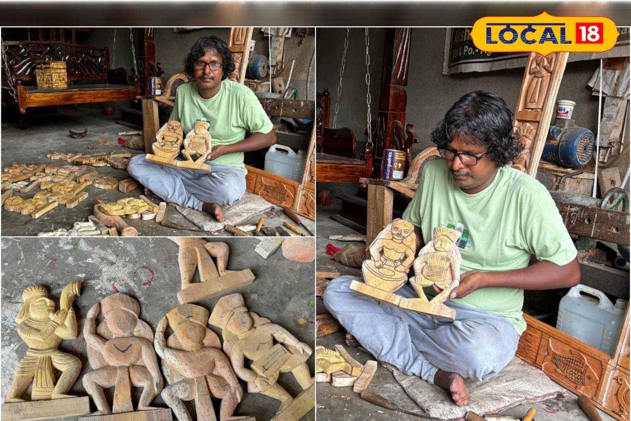 কলকাতার পুজোয় বর্ধমানের ছোঁয়া! নামী মণ্ডপে অগ্রদ্বীপের কাঠের জাদু! মিস করবেন না এই চমক