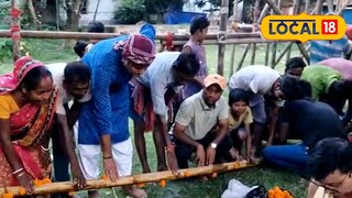 খুঁটিপুজো চলছে