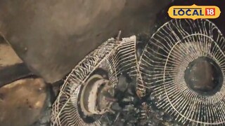 আগুনে ভস্মীভূত বাড়ি।