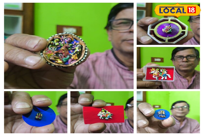 মা দুর্গার অভূতপূর্ব মাইক্রো আর্ট কালেকশন। এরই মধ্যে এই কালেকশন ভাইরাল হয়েছে সমাজ মাধ্যমে। বাঁকুড়ার একজন নামকরা শিল্পী দীর্ঘ ১০ বছর ধরে তৈরি করেছেন এই জিনিসগুলি।