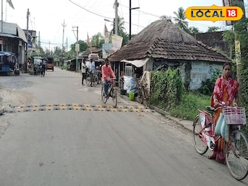 মথুরাপুরের রাস্তায় বসেছে পেভার ব্লক