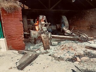নেপালে ধ্বংসস্তুপ
