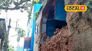 বাড়ির একাংশ ভেঙে পড়ল 