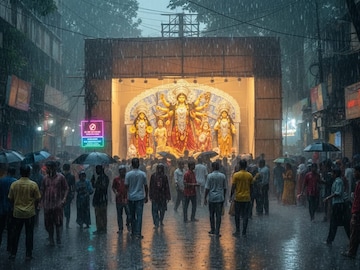 কলকাতা-সহ দক্ষিণের বিস্তীর্ণ অংশে বৃষ্টি চলবে আগামী ৫ থেকে ৬ দিন  (Photo: AI)