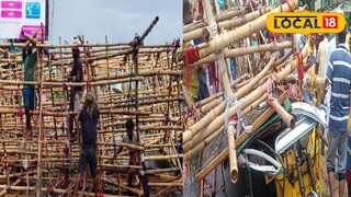 চতুর্থীতে টাকি রোডে ভেঙে পড়ল মণ্ডপের গেট চতুর্থীতে টাকি রোডে ভেঙে পড়ল মণ্ডপের গেট