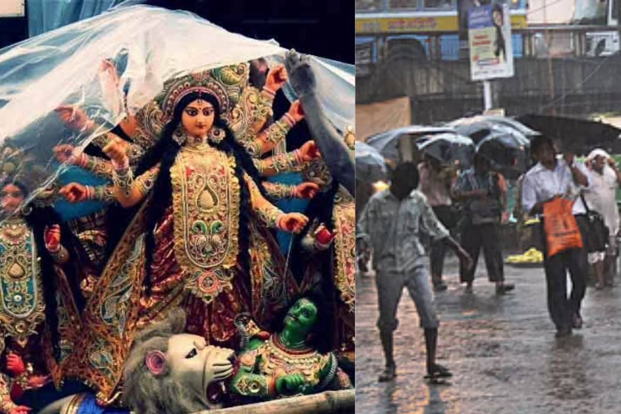 এখুন ঝেঁপে আসছে বৃষ্টি, উঠবে ঝড়! ঠাকুর দেখতে যাওয়ার আগে সঙ্গে রাখুন ছাতা,২ জেলায় তাণ্ডব