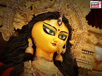 রাজনন্দিনী মা দুর্গা! বাংলার রাজপরিবারের ঐতিহ্য ঘিরে তৈরি মণ্ডপ, মায়ের রূপ নজরকাড়া