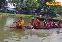 পুজোর আগে নারীশক্তির জয়জয়কার! শাড়ি পরে বৈঠা হাতে মহিলারা, নৌকা বাইচে উপচে পড়ল ভিড়