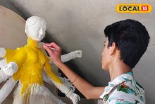 কিশোর বয়সেই অঙ্কিত গড়ছেন আস্ত দুর্গা প্রতিমা