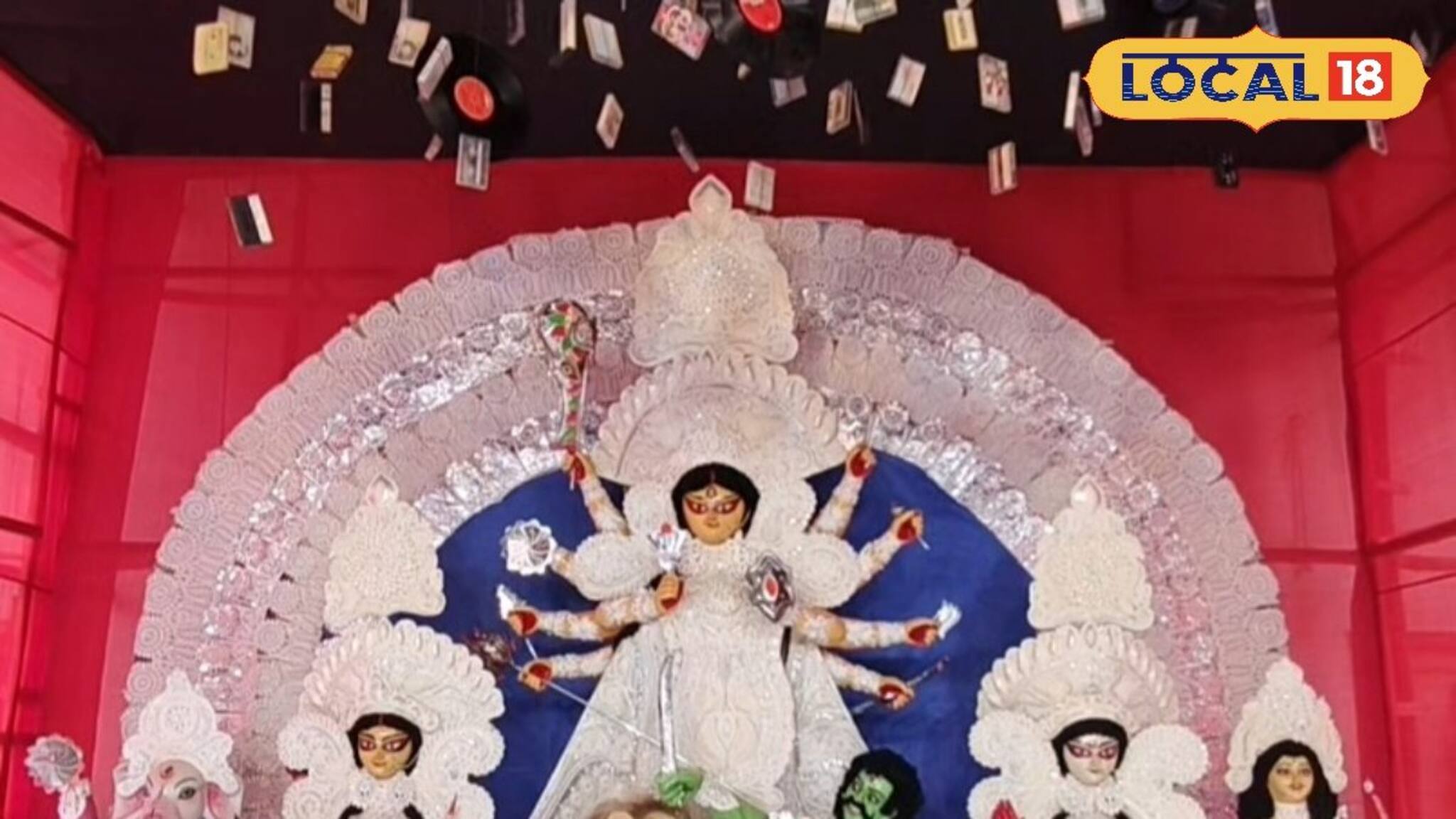 পুরনো দিনের ক্যাসেট-রেকর্ড, সলিল চৌধুরীর গান! মহালয়া থেকেই জমজমাট 'এই' পুজো মণ্ডপ
