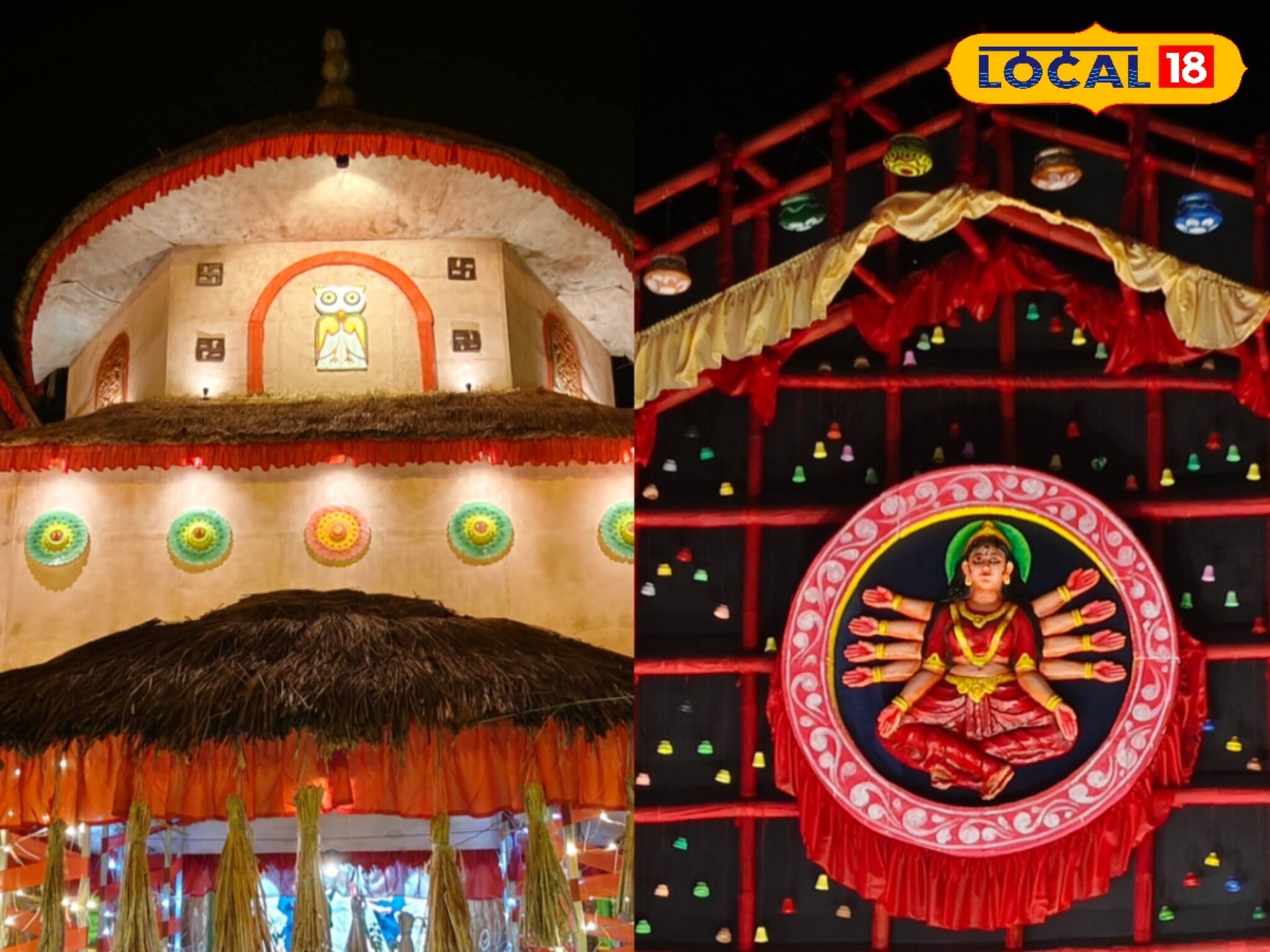 দালান-কোঠা ছেড়ে মাটির ঘরেই বসেছেন মা! দর্শকদের ভিড় উপচে পড়ছে