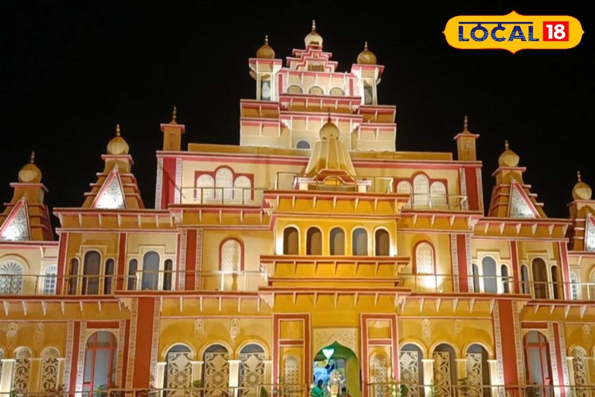 মিনাখাঁয় দুর্গোৎসবে রাজস্থানের ছোঁয়া! ৭০ ফুট উঁচু চোখ ধাঁধানো মণ্ডপ
