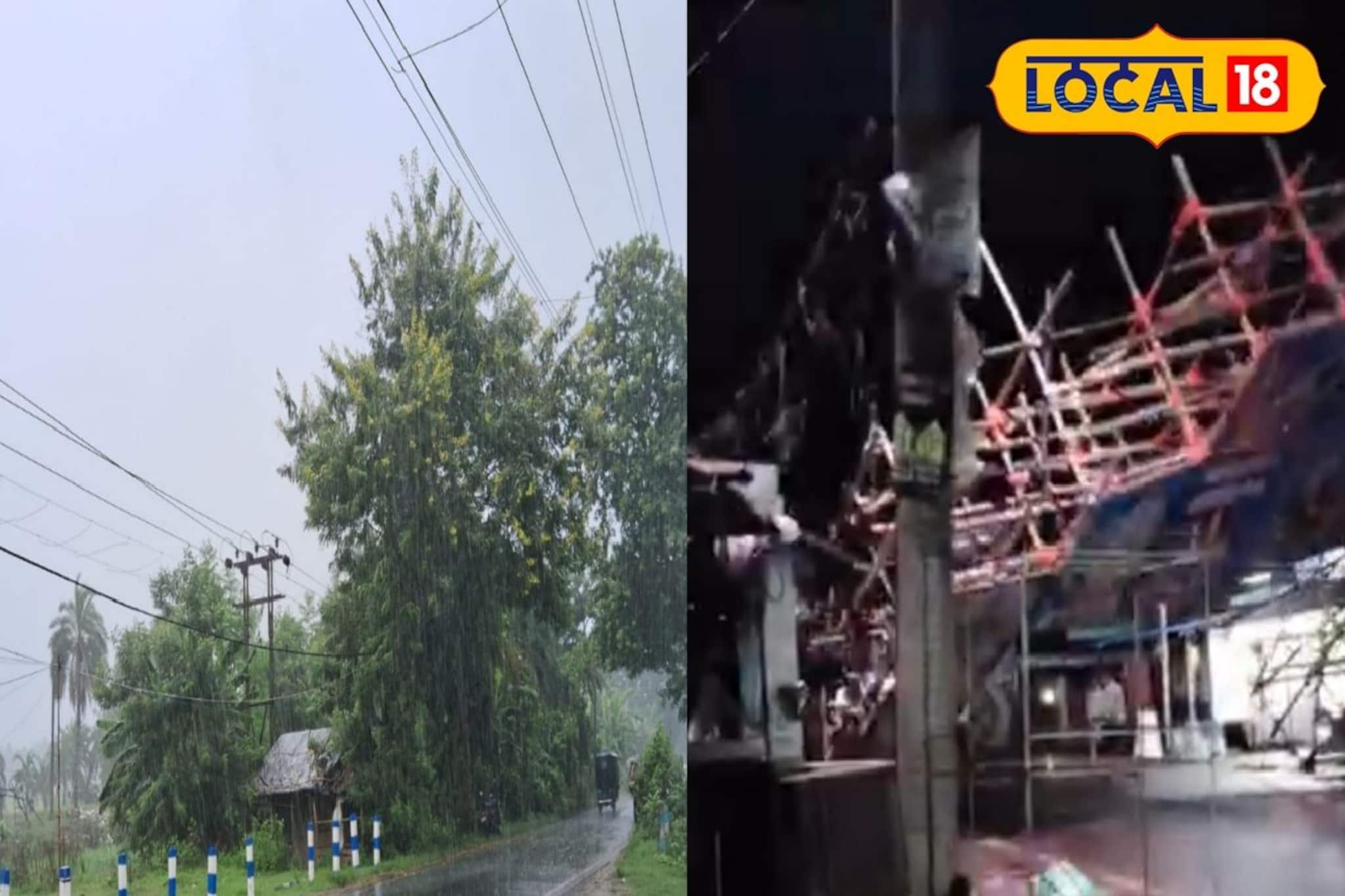 খেলা শুরু নিম্নচাপের, তুমুল বৃষ্টির তাণ্ডব 'এই' জেলায়! ভেঙে পড়ল পুজোর লাইটের গেট