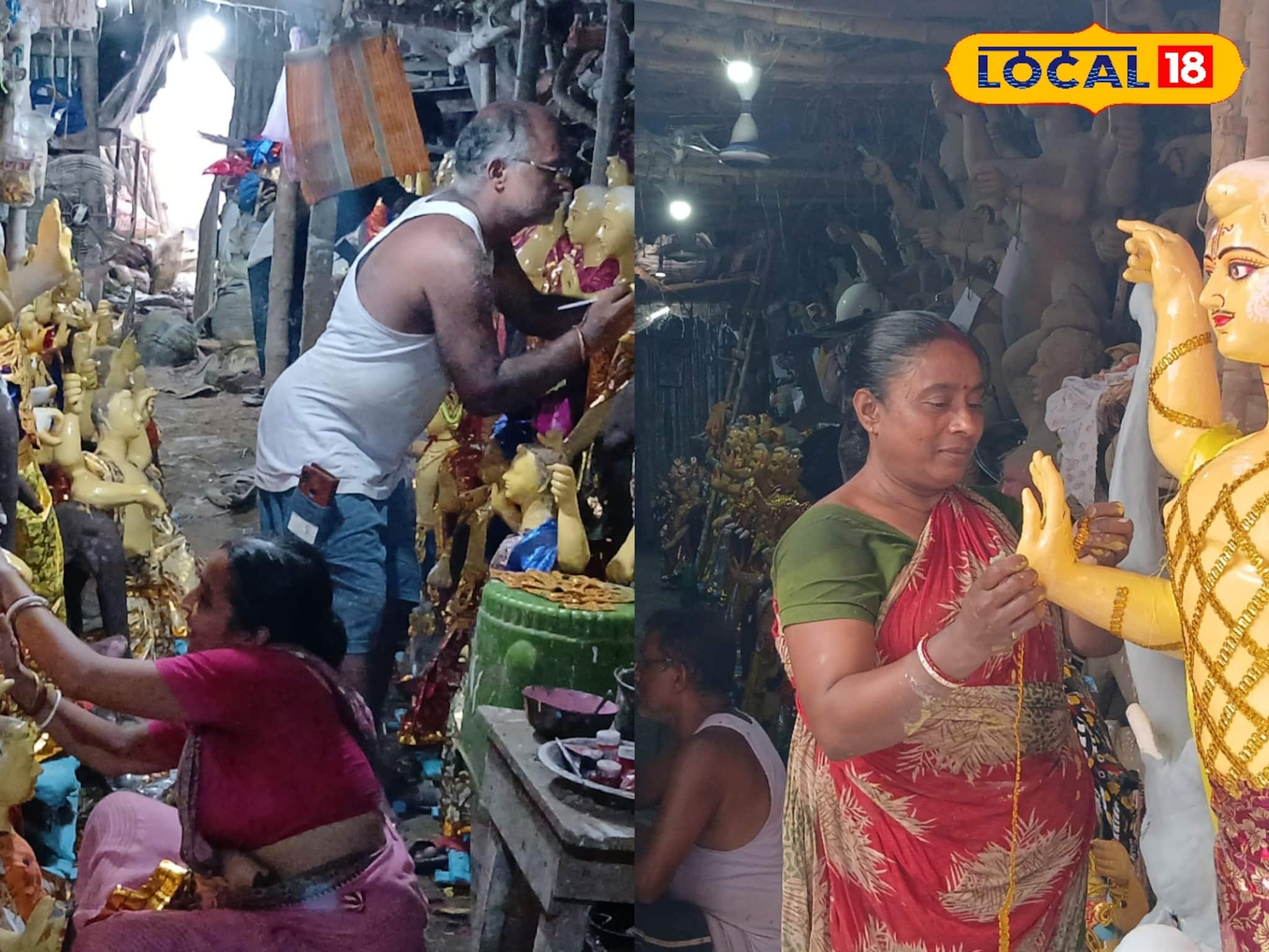 'আমরা নারী আমারই পারি'! সংসার সামলেও পুরুষদের সঙ্গে পাল্লা দিয়ে মূর্তি তৈরি ২ জায়ের