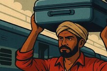 'এই কুলি! ইধার আও...!' শোনার অপেক্ষায় ওঁরা, ডাকে না কেউ! কারণ কি 'ট্রলি ব্যাগ'?