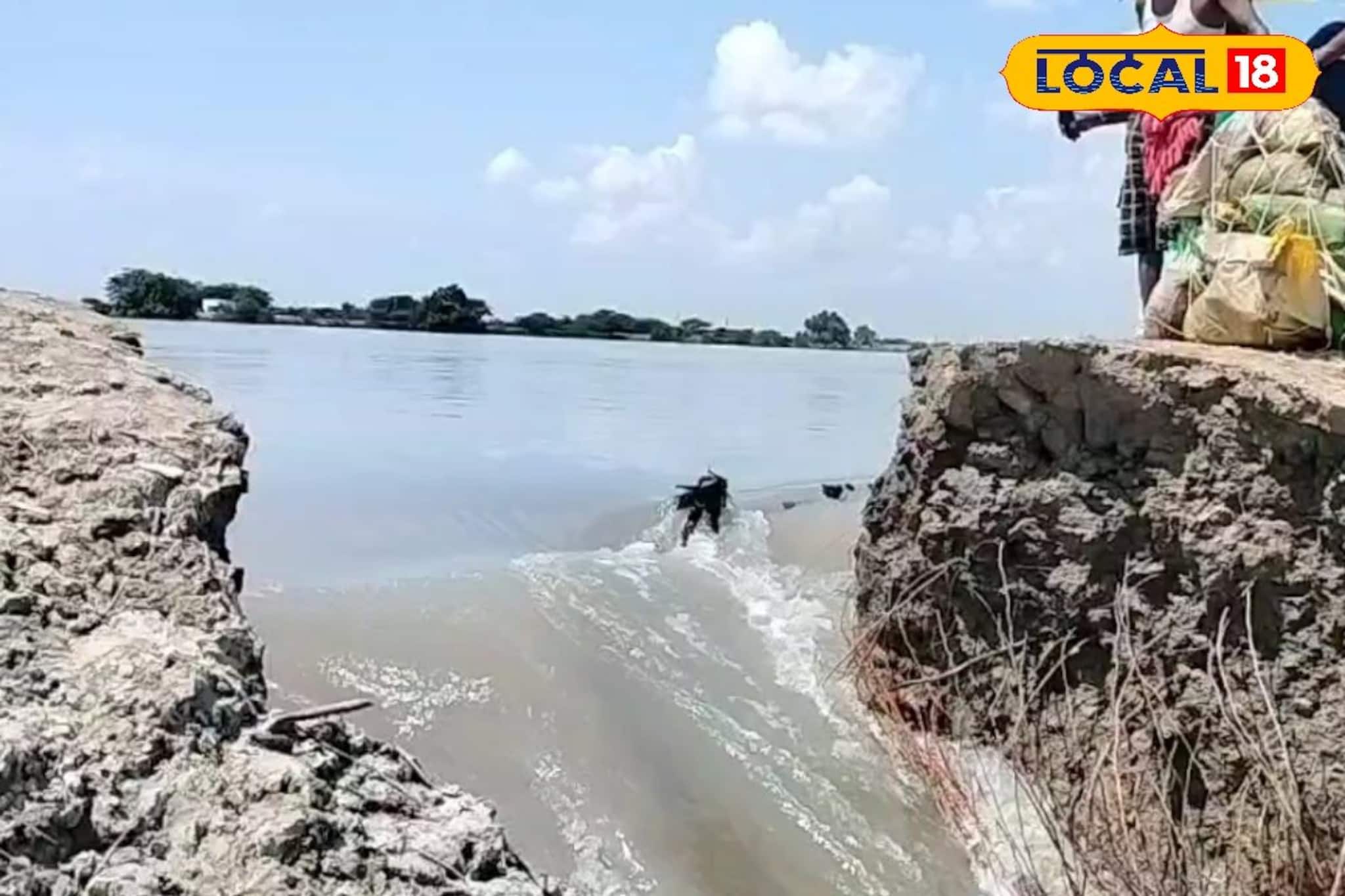 হুড়মুড়িয়ে ভেঙে পড়ল বাঁধ, হু হু জল ঢুকছে গ্রামে! পুজোর আগে ফের আতঙ্ক সন্দেশখালিতে