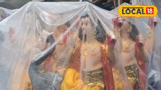 প্লাস্টিকে ঢাকা বিশ্বকর্মা।