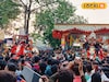 একসঙ্গে তিন কালীর নিরঞ্জন! প্রতিমা জলে নামতেই ঢাক, কাঁসর, শঙ্খধ্বনি