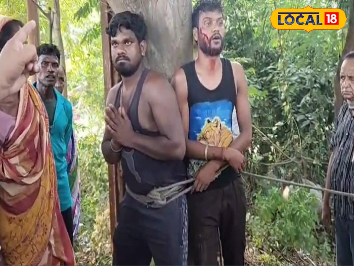 গাছে দড়ি দিয়ে বেঁধে আটকে রাখা হয়েছে ট্রাকচালক ও খালাসিকে