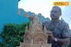 হুবহু দক্ষিণেশ্বর মন্দির! বাতিল জিনিস শিল্পীর হাতের জাদুতে শিল্পের রূপ পেল