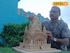 হুবহু দক্ষিণেশ্বর মন্দির! বাতিল জিনিস শিল্পীর হাতের জাদুতে শিল্পের রূপ পেল