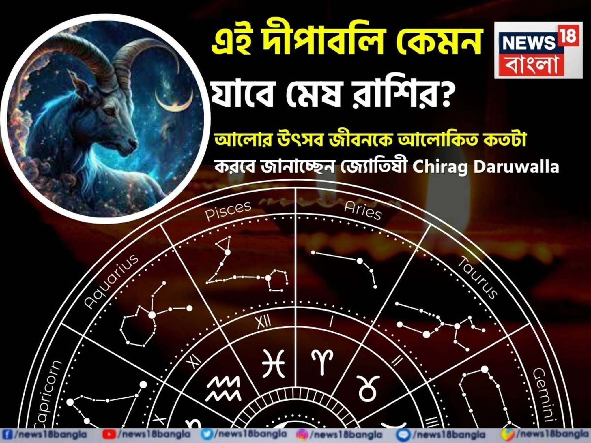 Aries Diwali Horoscope 2025: এই দীপাবলি কেমন যাবে মেষ রাশির জাতক-জাতিকাদের? আলোর উৎসব জীবনকে আলোকিত কতটা করবে জানাচ্ছেন জ্যোতিষী চিরাগ দারুওয়ালা