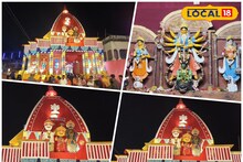 পুরীর রথ এবার রঘুনাথপুরে, থিমে মন কাড়ছে আপার বেনিয়াসোলের দুর্গাপুজো মণ্ডপ